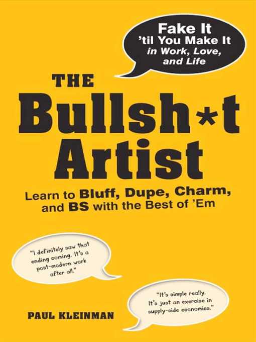 Title details for The Bullsh*t Artist by Paul Kleinman - Available